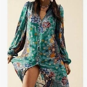 Free People Marais Printed Midi Dress